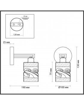 4491/1W COUNTY LN20 170 белый, дерево Бра E27 60W 220V BONNIE-foto2
