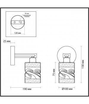 4491/1W COUNTY LN20 170 белый, дерево Бра E27 60W 220V BONNIE-foto2