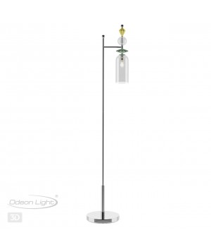 4893/1F CLASSIC ODL_EX22 69 хром/раноцветн./керамика/стекло Торшер E14 1*40W 4893/1F BIZET-foto5