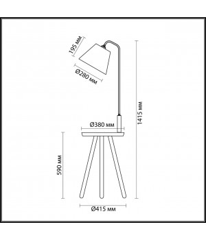 4667/1F HALL ODL20 553 светлое дерево/рогожка Торшер E27 1*60W 220V KALDA-foto2