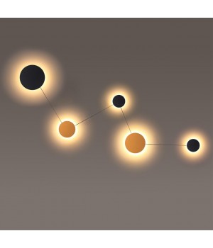 4211/38WL HIGHTECH ODL20 137 черн/золот/металл Настенный светильник провод 1,7м LED 25W GALAXY-foto4