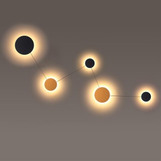 4211/38WL HIGHTECH ODL20 137 черн/золот/металл Настенный светильник провод 1,7м LED 25W GALAXY-foto4