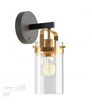 4653/1W COUNTRY ODL20 503 черный/золотой/прозрачный Бра с выкл. E27 60W 220V KOVIS-foto5