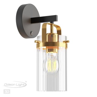 4653/1W COUNTRY ODL20 503 черный/золотой/прозрачный Бра с выкл. E27 60W 220V KOVIS-foto5