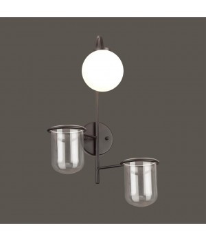 4681/1W WALLI ODL20 535 черный/белый Настенный светильник E14 1*40W 220V FLOWER-foto4