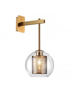 4939/1W PENDANT ODL22 291 античн.бронза/металл/прозрачный/стекло Бра E27 1*40W CLOCKY-foto4