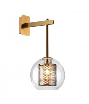 4939/1W PENDANT ODL22 291 античн.бронза/металл/прозрачный/стекло Бра E27 1*40W CLOCKY-foto4