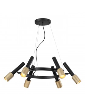 4240/6 HIGHTECH ODL22 183 черный/зол/металл Люстра IP20 max 6*10W LED GU10 MEHARI-foto4