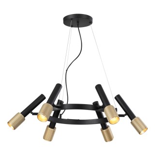 4240/6 HIGHTECH ODL22 183 черный/зол/металл Люстра IP20 max 6*10W LED GU10 MEHARI-foto4