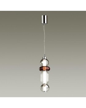 4826/18L PENDANT ODL21 321 хром/дымчатый/бордо/прозрачный Подвес LED 18W BEANS-foto4