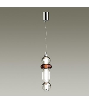 4826/18L PENDANT ODL21 321 хром/дымчатый/бордо/прозрачный Подвес LED 18W BEANS-foto4