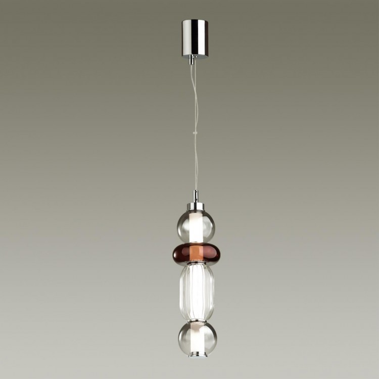 4826/18L PENDANT ODL21 321 хром/дымчатый/бордо/прозрачный Подвес LED 18W BEANS