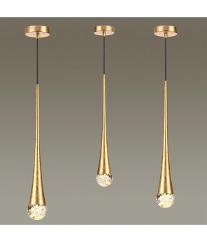 4278/1 L-VISION ODL21 157 прозрачн/золот фольг-ние Подвесной светильник IP20 GU10 LED max 6W GOTA-foto5