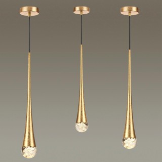 4278/1 L-VISION ODL21 157 прозрачн/золот фольг-ние Подвесной светильник IP20 GU10 LED max 6W GOTA-foto5