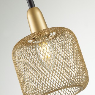4975/1 LOFT ODL22 475 черный/мат.золотой/металл.сетка Подвес E14 1*40W LECOLA-foto5