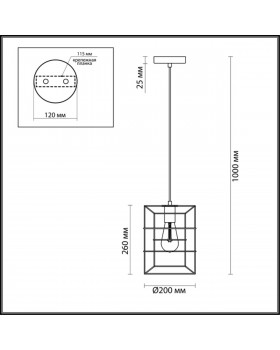 4410/1 LOFTI LN19 205 черный, золотой Подвес E27 1*60W 220V RUPERT-foto2