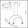 4100/3 CLASSIC  ODL19 65 черный/прозрачный Подвес G9 3*5W ARCO