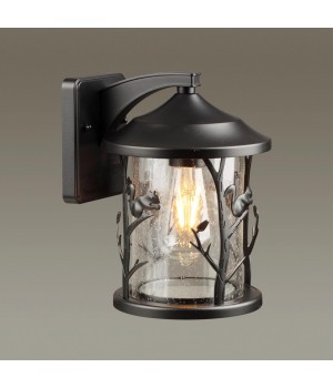 4963/1W NATURE ODL22 567 черный/стекло Ландшафтный настен.светильник E27 1*60W IP44 CUITA-foto4