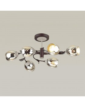 4527/6C COMFI LN20 049 черный, серый Люстра потолочная E27 6*60W 220V MELISSA-foto4