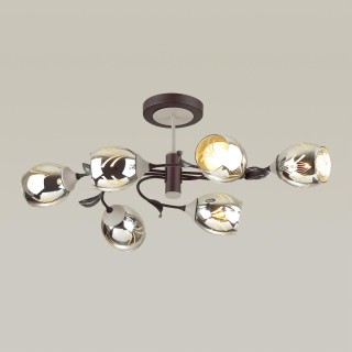 4527/6C COMFI LN20 049 черный, серый Люстра потолочная E27 6*60W 220V MELISSA-foto4