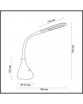 3755/7TL DESK LN19 236 черный Настольная лампа LED 7W 5000К 570Лм 220V MARSU-foto2