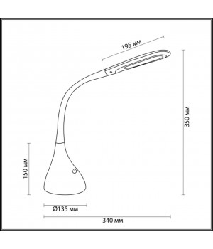 3755/7TL DESK LN19 236 черный Настольная лампа LED 7W 5000К 570Лм 220V MARSU-foto2