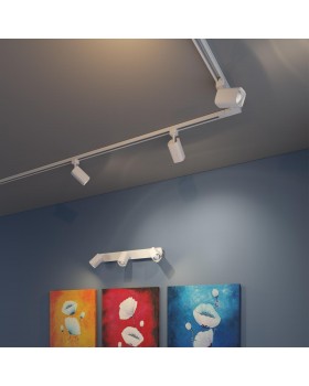 370552 PORT NT19 106 белый Светильник трековый однофазный трехжильный IP20 GU10 50W 230V GUSTO-foto3