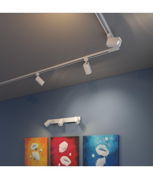 370552 PORT NT19 106 белый Светильник трековый однофазный трехжильный IP20 GU10 50W 230V GUSTO-foto3