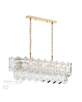 4918/10A MODERN ODL22 327 золотой/прозрачный/стекло Люстра E14 12*40W SOMALA-foto4
