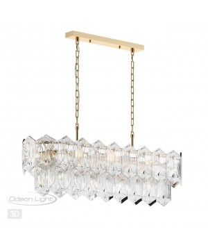 4918/10A MODERN ODL22 327 золотой/прозрачный/стекло Люстра E14 12*40W SOMALA-foto4