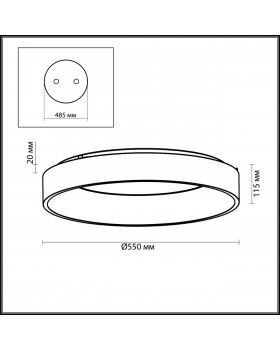 4062/50CL L-VISION ODL19 407 белый/серый Люстра потолочная с ДУ LED 50W 220V SOLE-foto2