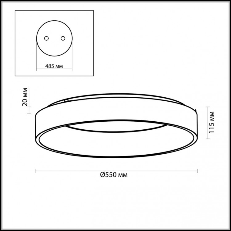 4062/50CL L-VISION ODL19 407 белый/серый Люстра потолочная с ДУ LED 50W 220V SOLE