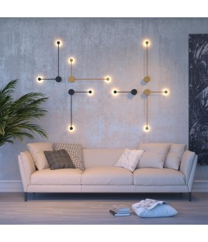 3902/5WG HIGHTECH ODL20 133 золотистый/металл Настенный светильник LED 4000K 5W 220V SATELLITE-foto3