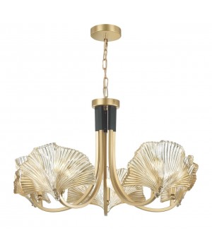 4870/5 HALL ODL_EX22 49 золотой/чёрный/стекло Люстра E14 5*40W VENTAGLIO-foto7