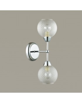 4438/2W MODERNI LN20 085 хром, стекло Бра E14 2*40W 220V EVERLY-foto3