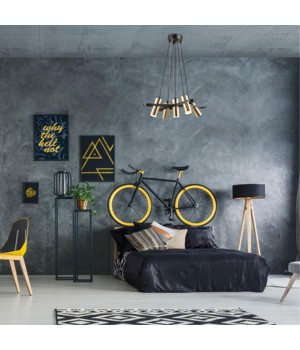 3714/5A MODERNI LN19 143 золотой, чёрный Люстра GU10 LED 5*5W 220V CLAIRE-foto5