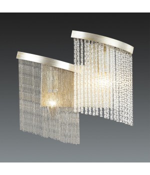 4630/2W HALL ODL20 469 серебристый/стекло/металл.цепочки Бра E14 2*40W 220V GRAZA-foto3