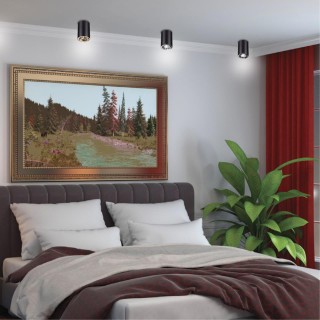 370456 KONST NT19 148 черный Накладной светильник IP20 GU10 50W 220V MECANO-foto3