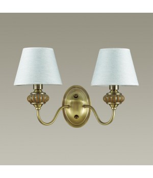 4430/2W CLASSI LN20 110 античная бронза, голубой, керамический декор Бра E14 2*40W 220V MATILDA-foto3