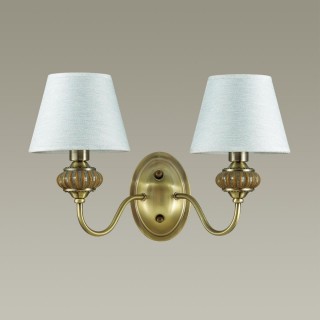 4430/2W CLASSI LN20 110 античная бронза, голубой, керамический декор Бра E14 2*40W 220V MATILDA-foto3