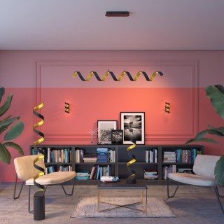 3832/9WL L-VISION ODL20 039 черный/золотистый/металл Настенный светильник LED 4000K 9W 220V SPIRA-foto3