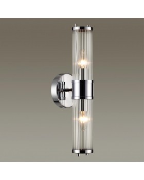 4945/2W DROPS ODL22 539 хром/прозрачный/стекло Настенный светильник E14 1*40W IP44 KEPA-foto3