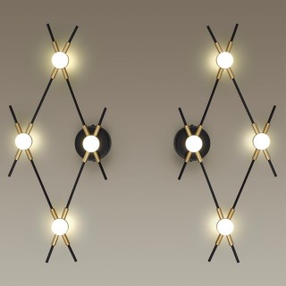 3906/13WL L-VISION ODL21 95 черн/золот/металл Настен. cветильник IP20 LED 13W 1040Лм 4000К COSTELLA-foto5