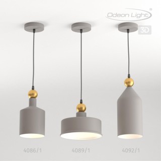 4089/1 PENDANT ODL19 361 серый/золотой Подвес Е27 1*40W BOLLI-foto5