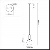 4668/1 PENDANT ODL20 309 черный/белый Подвес E27 1*40W (тип лампы СВЕЧА) 220V OKIA