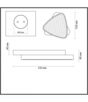 4510/72CL LEDIO LN20 045 белый, черный Люстра потолочная диммир. с ДУ LED 72W 3000-6000К 6120Лм 220V AGATHA-foto2