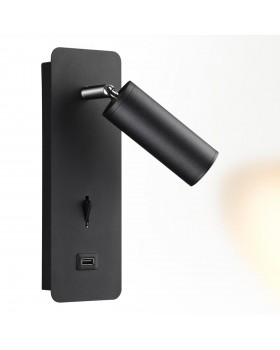 4301/3WL HIGHTECH ODL22 275 черный/металл Настенный светильник IP20 c USB зарядкой c выкл. LED 3W 233Лм 3000K BILL-foto4