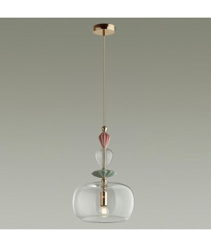 4855/1A CLASSIC ODL_EX21 67 золото/разноцветн./керамика/стекло Подвес E14 1*40W BIZET-foto4