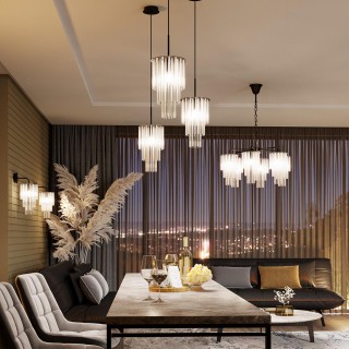 4921/1W MODERN ODL22 329 черный/прозрач./матов./стекло Бра E27 1*60W PAPITA-foto3