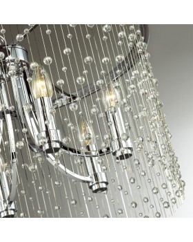 4845/5 HALL ODL21 409 хром/металл.цепочки /стекло Люстра E14 5*40W RAINI-foto5